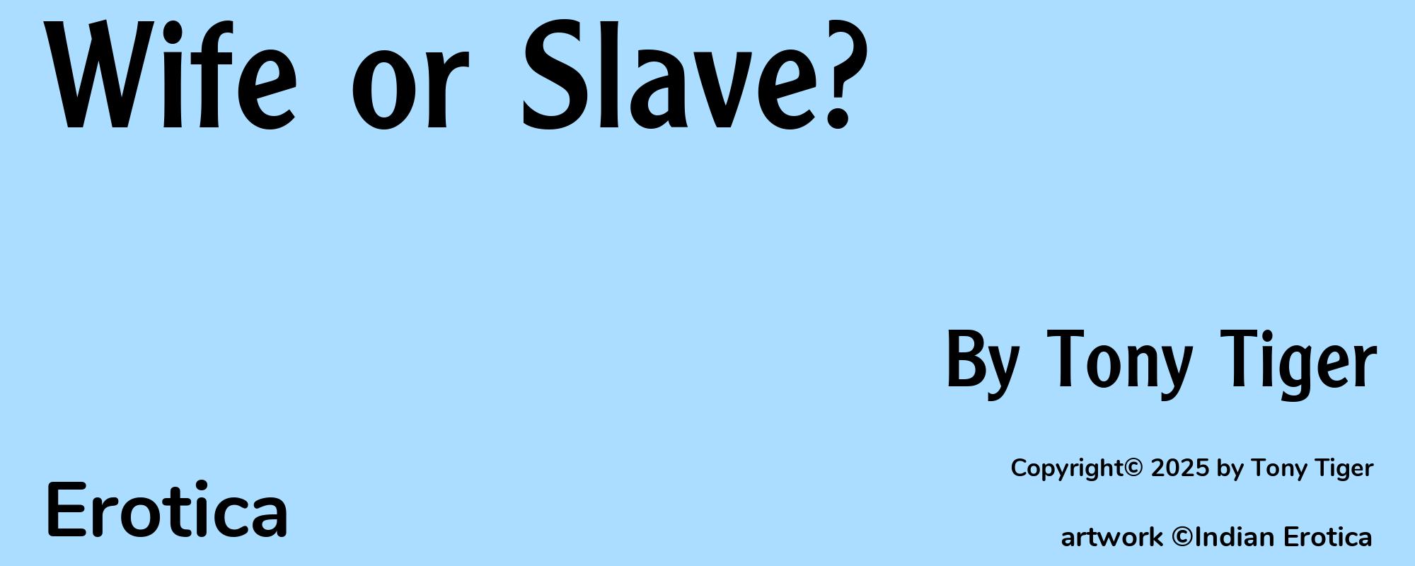 Wife or Slave? - Cover