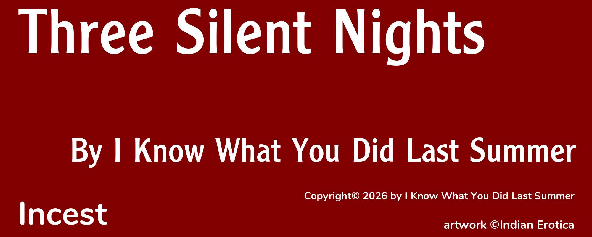 Three Silent Nights - Cover