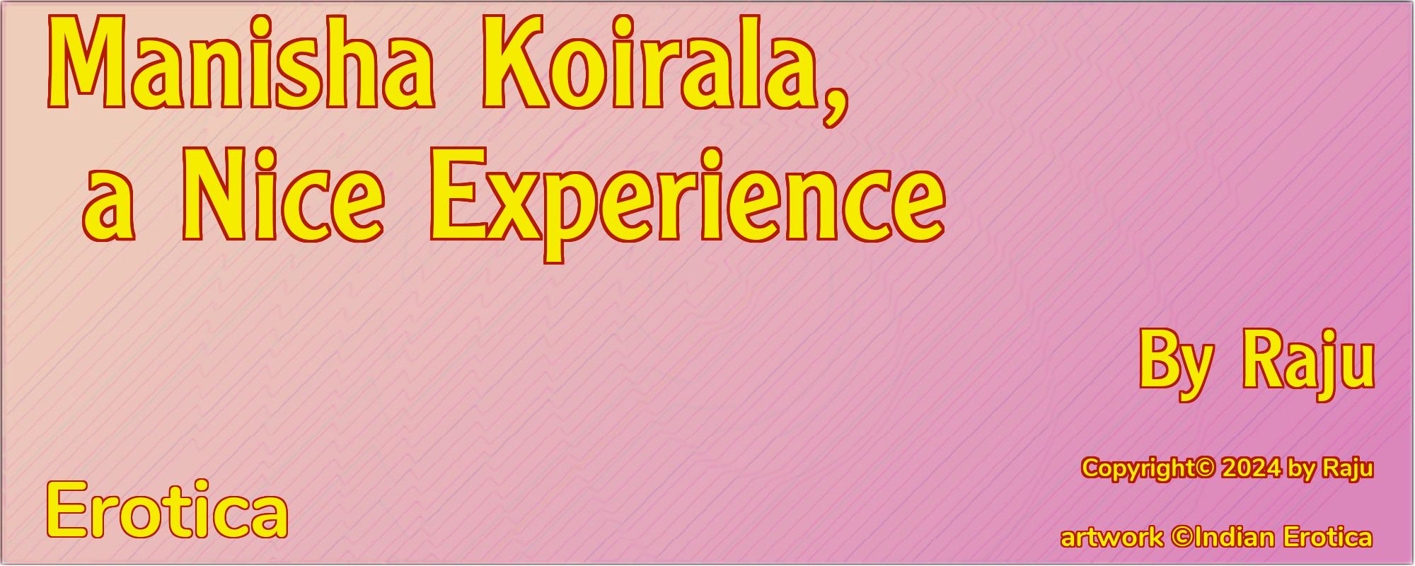 Manisha Koirala, a Nice Experience - Cover