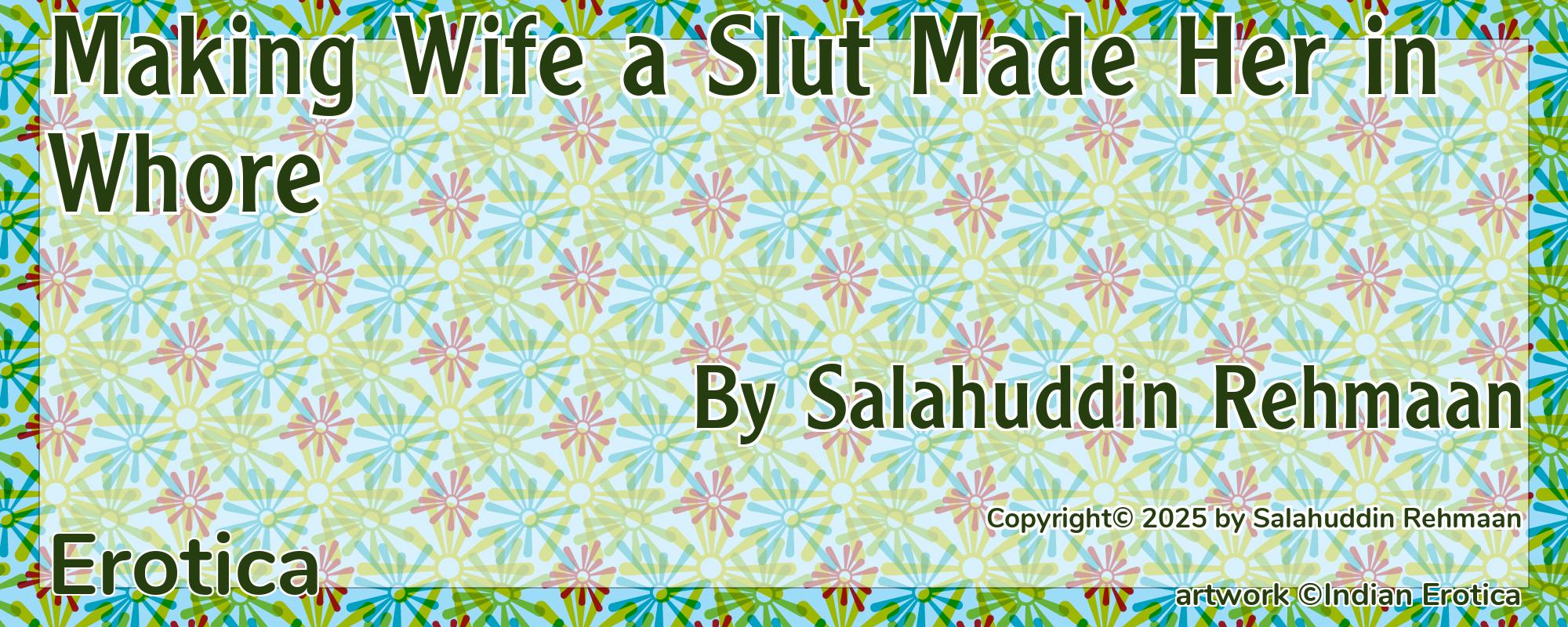 Making Wife a Slut Made Her in Whore - Cover